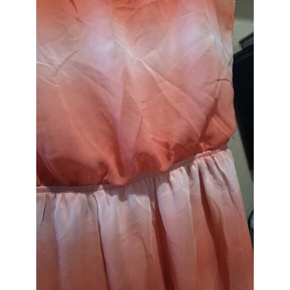 Iz Byer Coral High Low Dress Women's Size XS Short Sleeve Light Weight - Picture 2 of 5